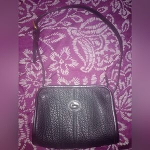 Dooney & Bourke Black Pebbled Leather Mini Crossbody